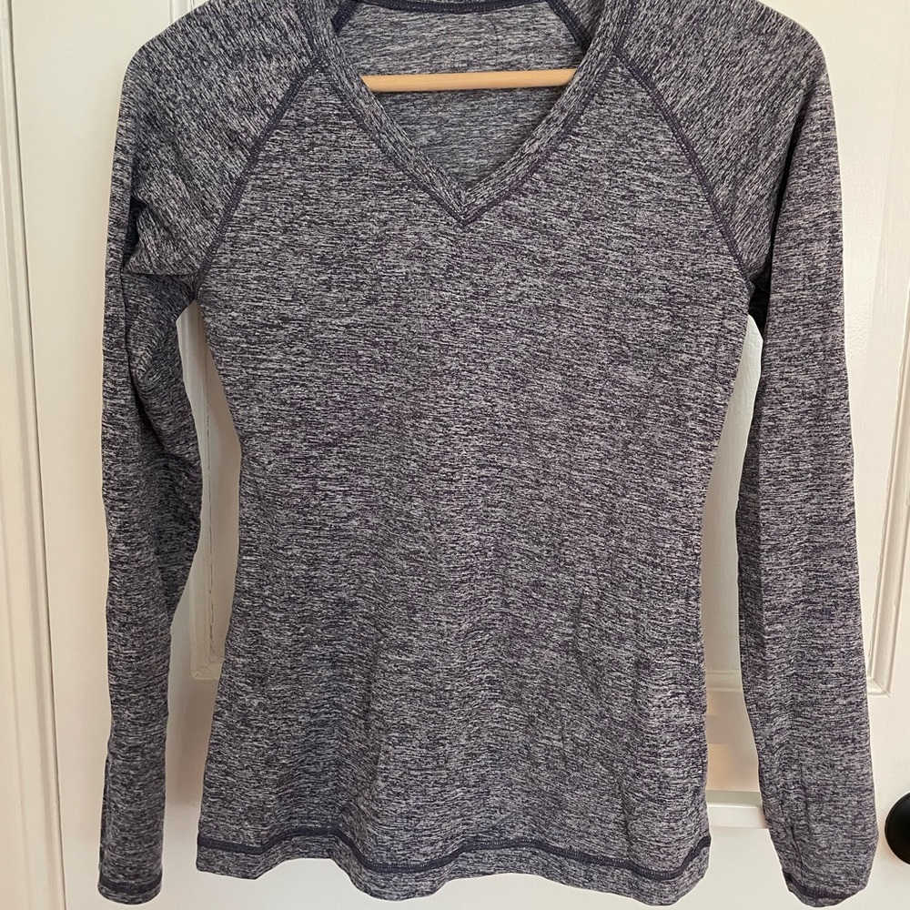 Heather purple Gray Women's Long Sleeve Top